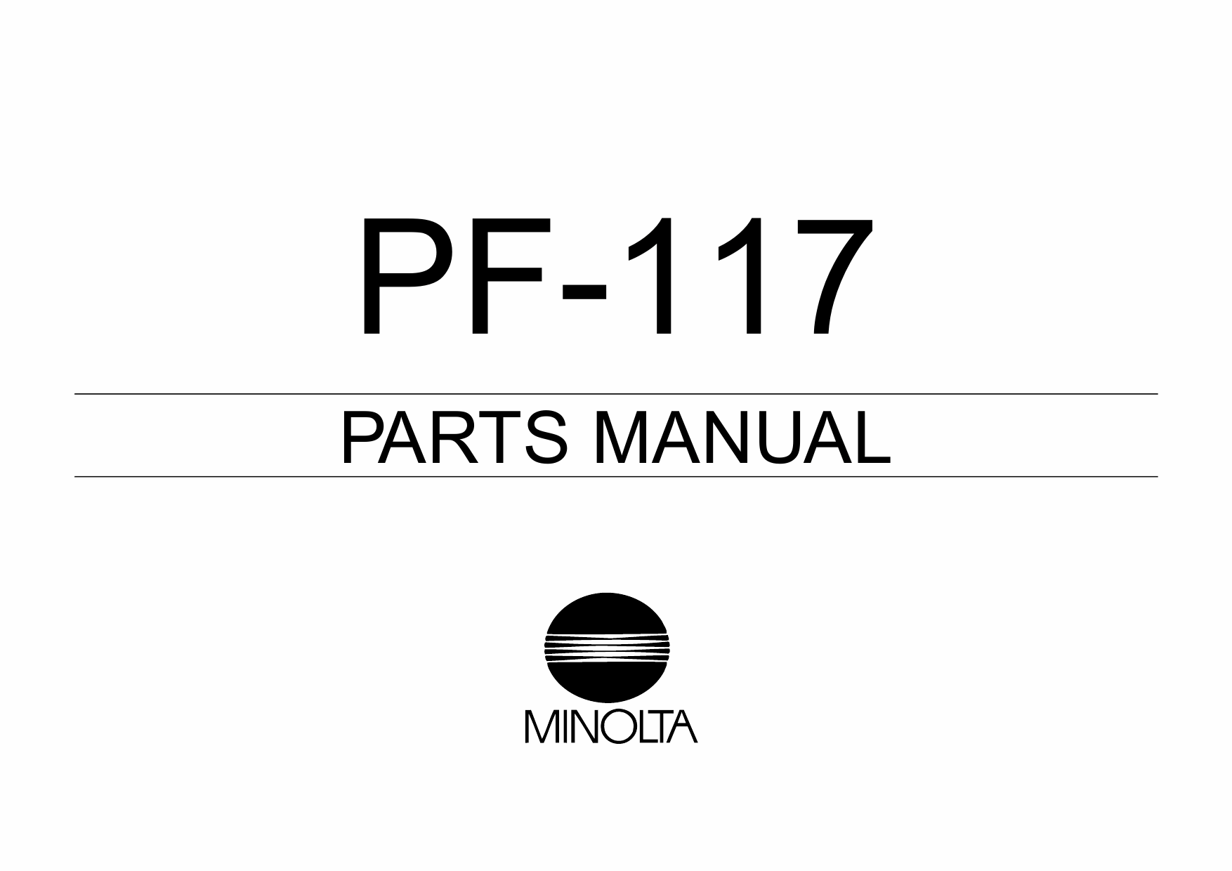 Konica-Minolta Options PF-117 Parts Manual-1
